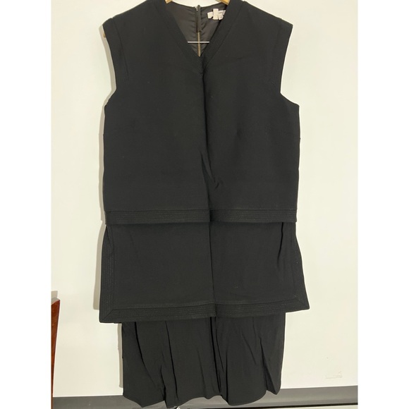 Helmut lang Chic Black Sleeveless Layered Dress - Picture 1 of 4